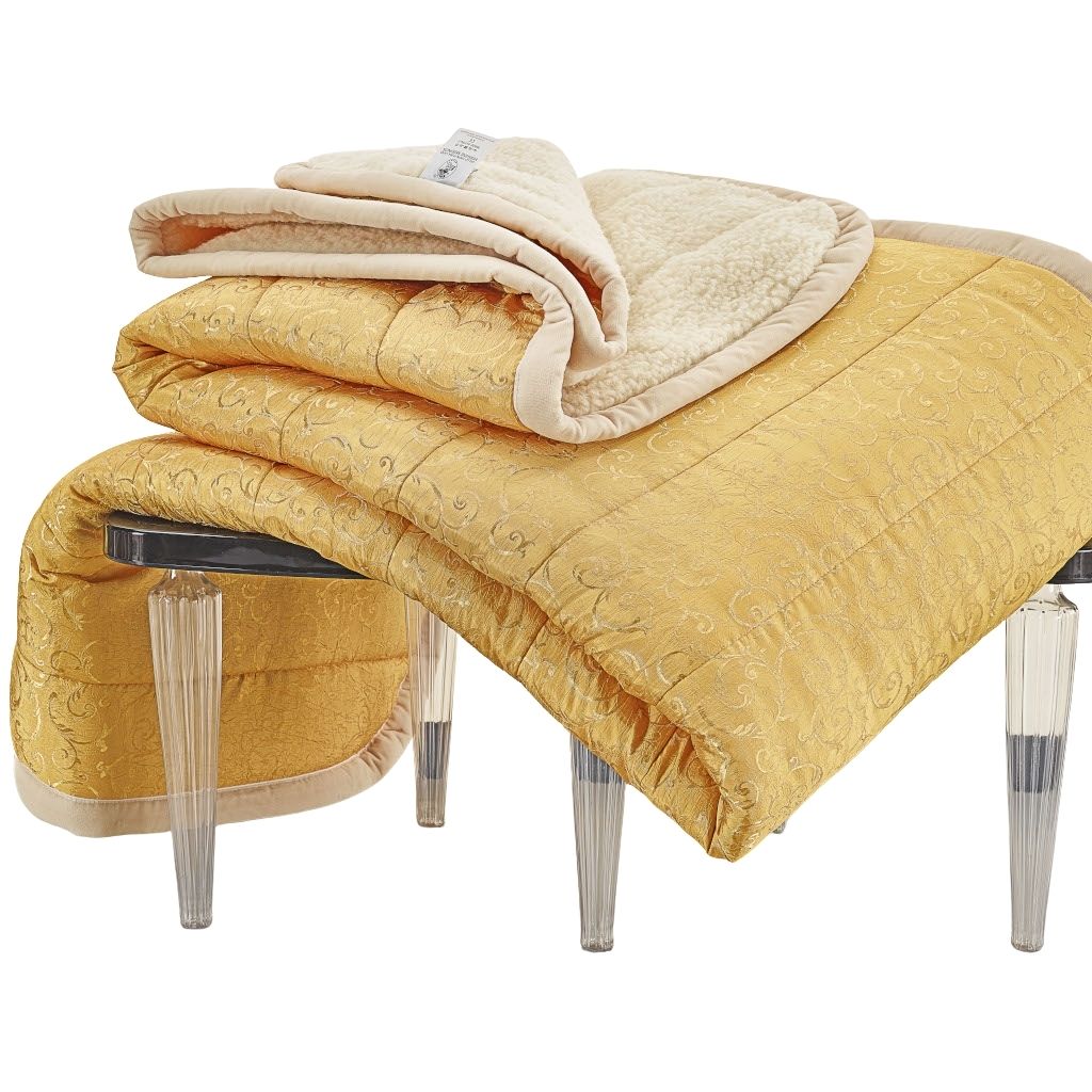 Coperta Copriletto Lana Matrimoniale sunrise sbianc