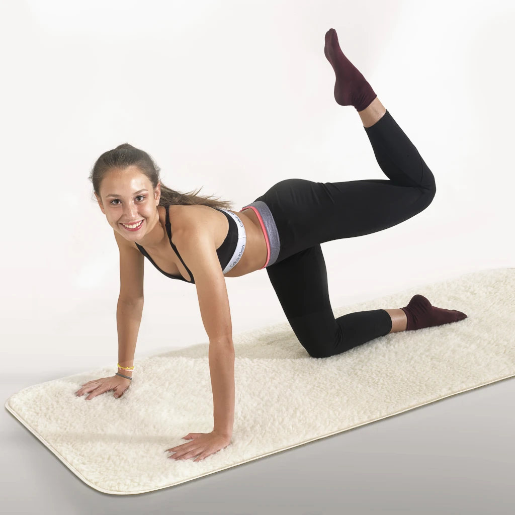 Stuoia tappetino yoga lana merinos