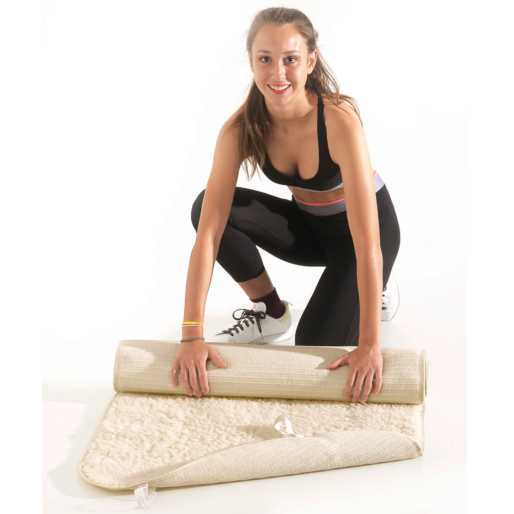 Stuoia tappetino yoga lana arrot