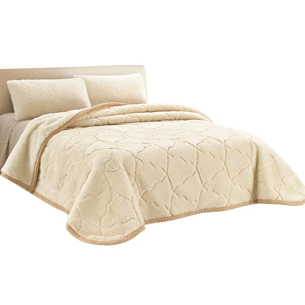 Coperta Merino Superwash Matrimoniale mosaico sbianc