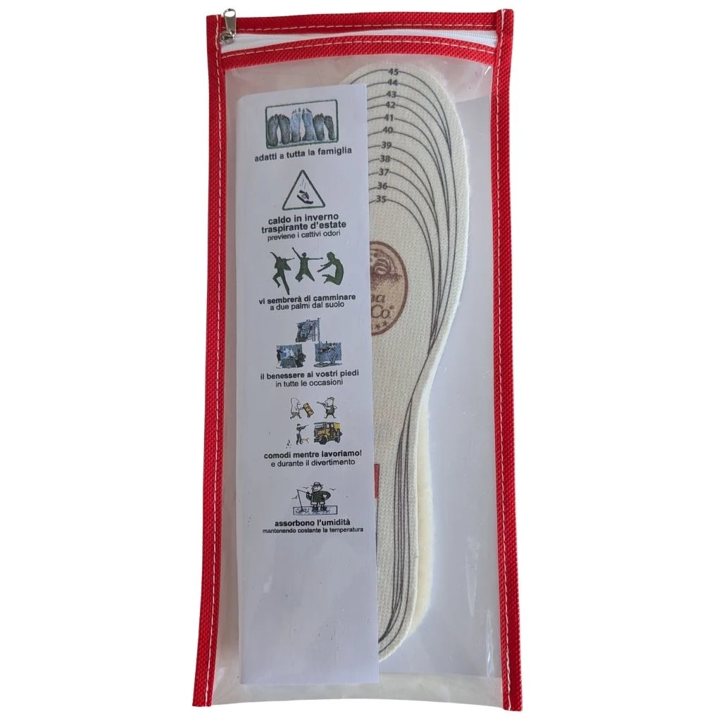 solette plantari sottopiede pura lana conf
